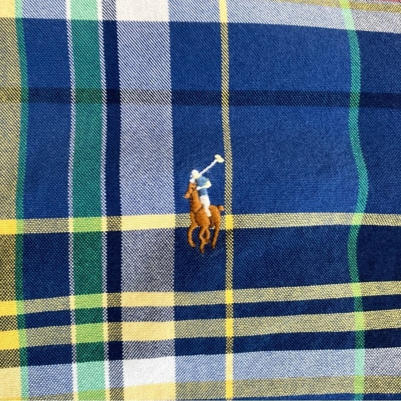 Ralph Lauren Cotton Plaid Button Down Shirt Casual Preppy Small Pony Embroidery - Picture 9 of 16